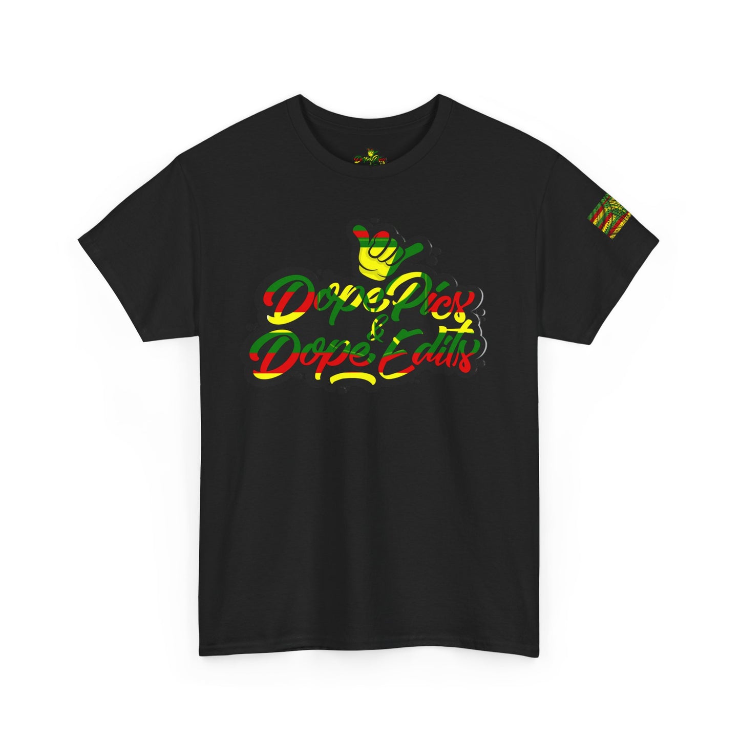 Rasta Vibes Unisex Heavy Cotton Tee - 'Dope' Graphic with Hawaii Map