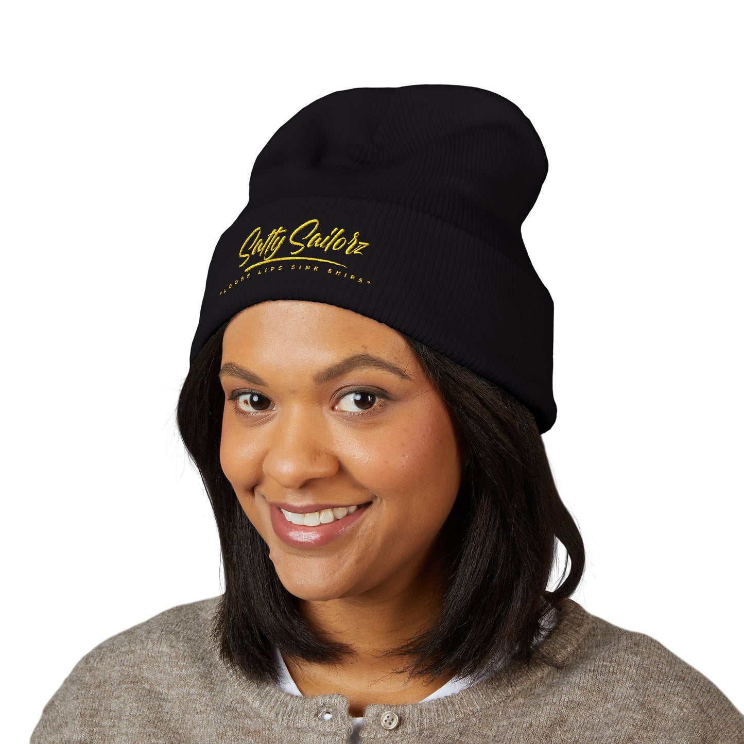 Salty Sailorz Classic Cuffed Beanie - Stylish Embroidered Winter Hat